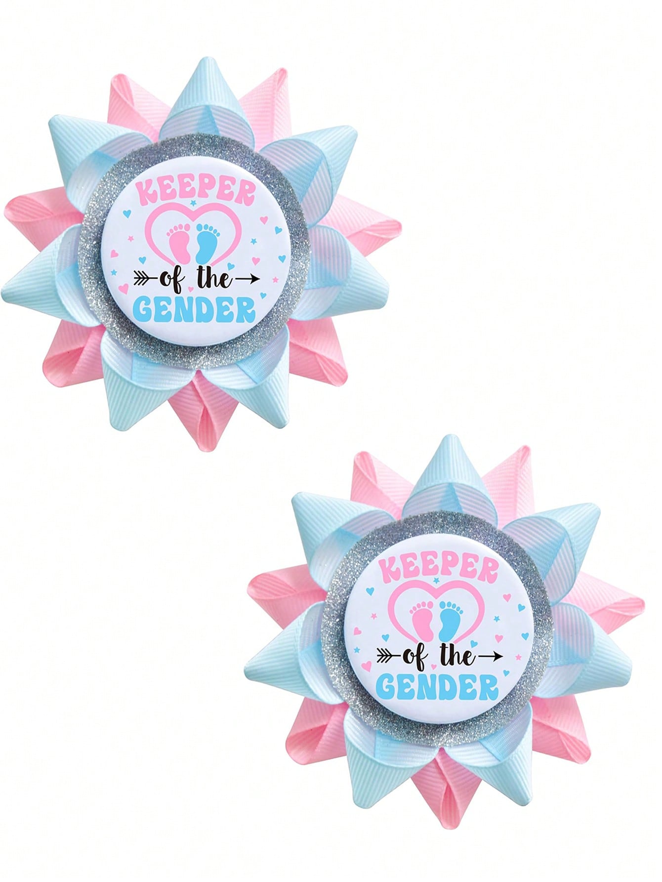 1/2 Gender Reveal Party Pins, Boy Or Girl Gender Reveal Party Brooch, Suitable For Baby Shower