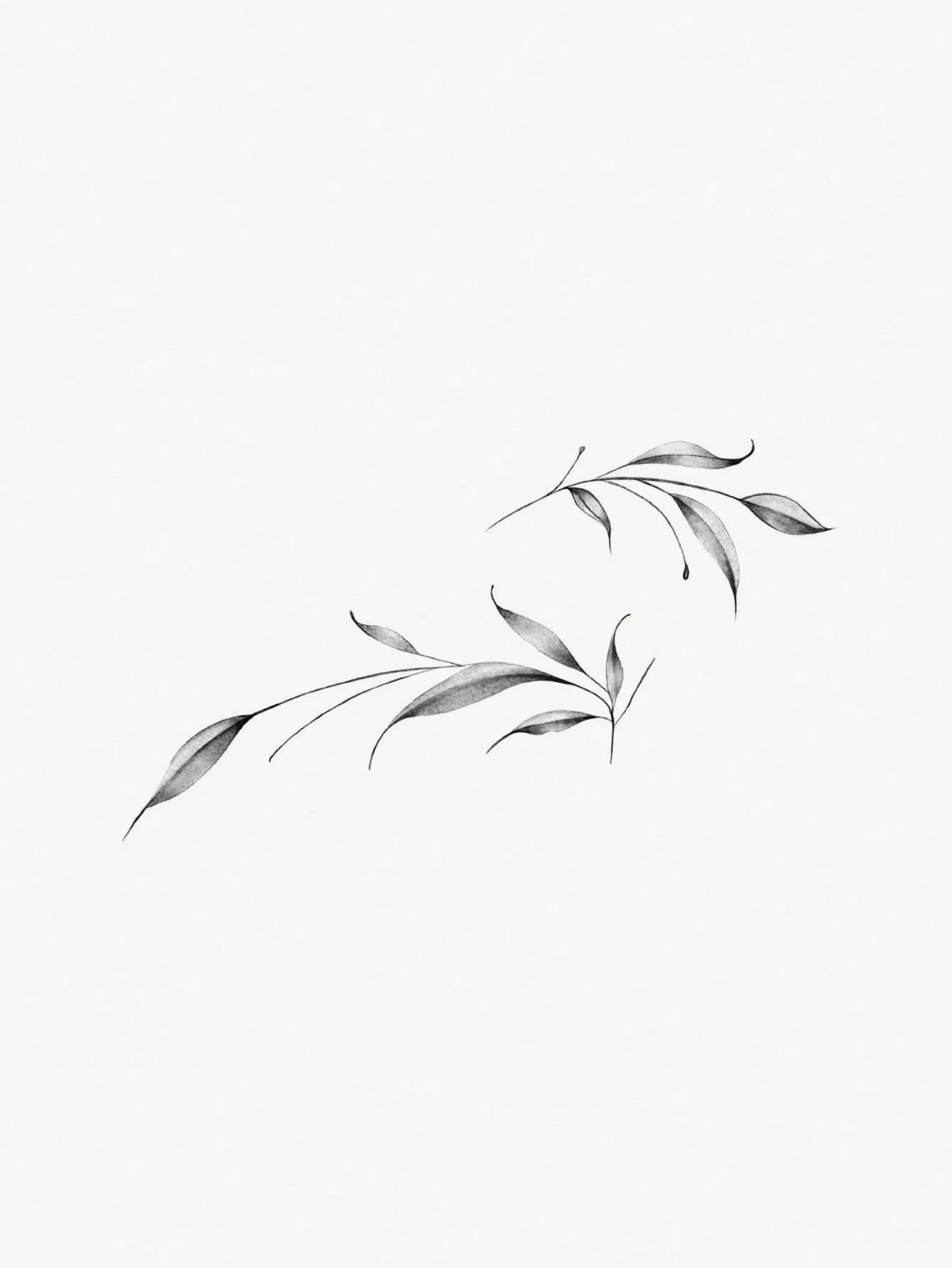 1 Sheet Water-Washable Temporary Tattoo, PVC Green Leaf Vine & Floral Pattern, Design, Waterproof, Sweatproof, Suitable For Fashionable People,Sketch Style