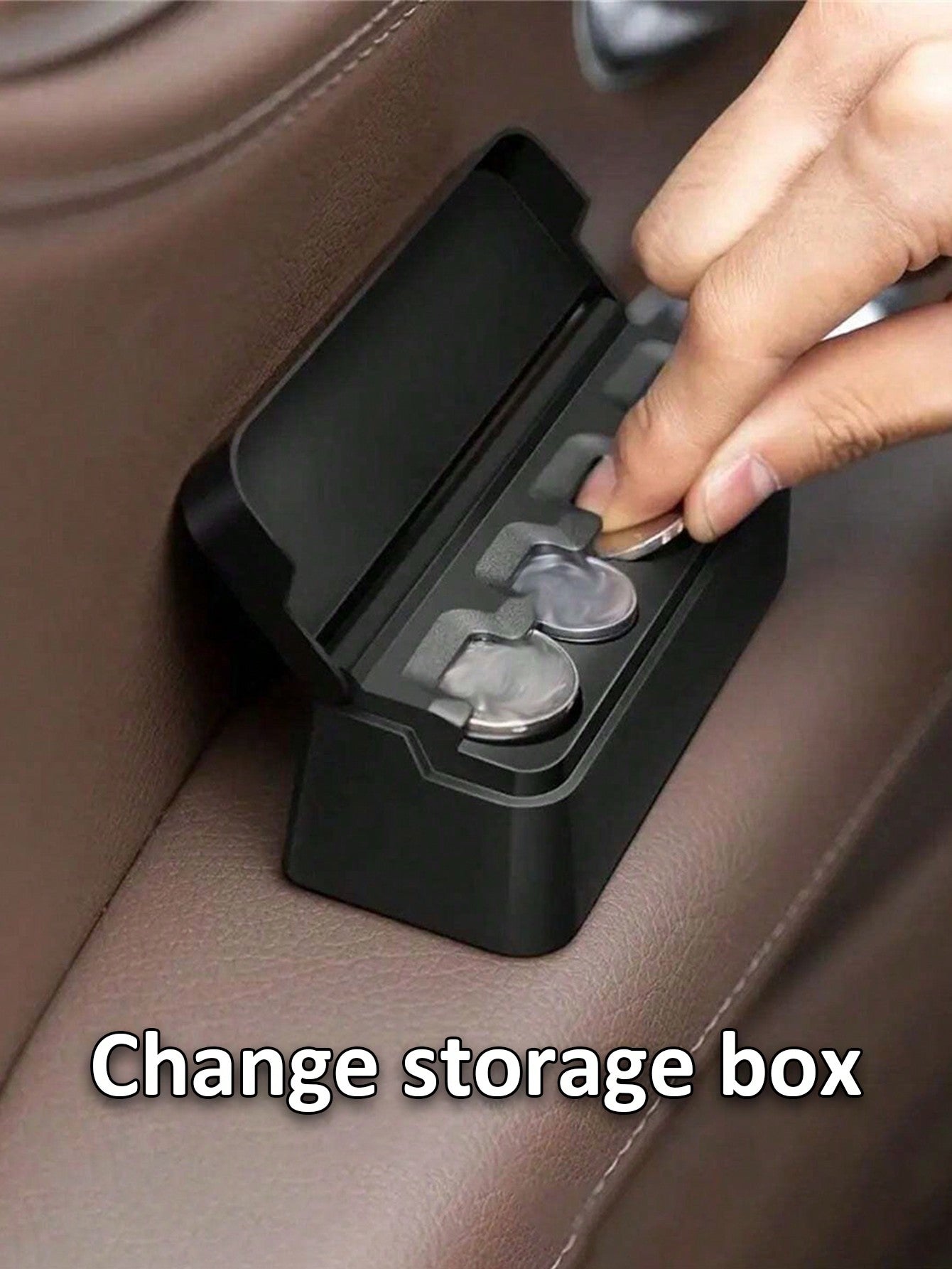 1pc Car Coin Storage Box, Folding Storage Box For Car, Mini Coin Box, Creative Finishing Box Savings Can, Car Storage Accessories