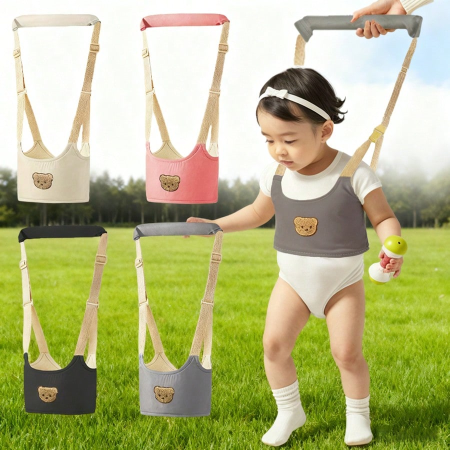 1pc Cartoon Baby Walking Safety Harness Leash, Suitable For 6-36 Months Toddlers- Handheld Baby Walker Assistant- Adjustable Infant Learning To Walk Aid- Safety Strap For Standing And Walking Pract