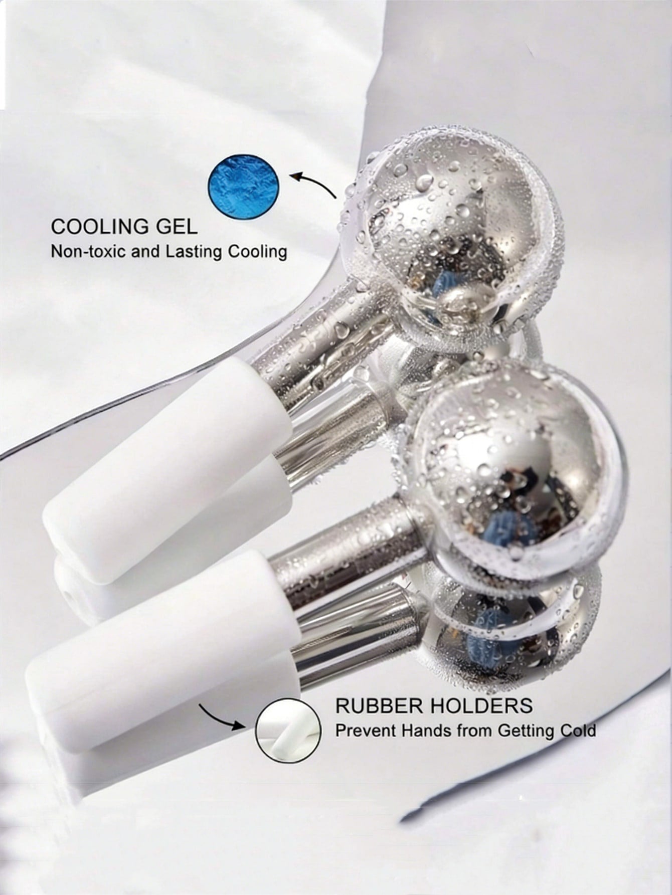 1pc Stainless Steel Facial Ice Ball, Face Roller, Face & Eye Massager, Facial Freezing Stick, Skincare Tool, Gift For Her, Beauty, Skincare, Spa, Self-Care, Skincare Tool, Facial Care, Beautician Supp