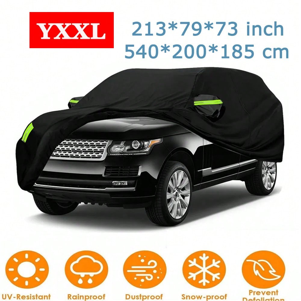 212*79*71 Inch Universal Fit All-Weather SUV Car Cover- Waterproof, Breathable, UV, Snow, Wind Protection- Durable, Full Exterior Coverage For SUV Automobiles
