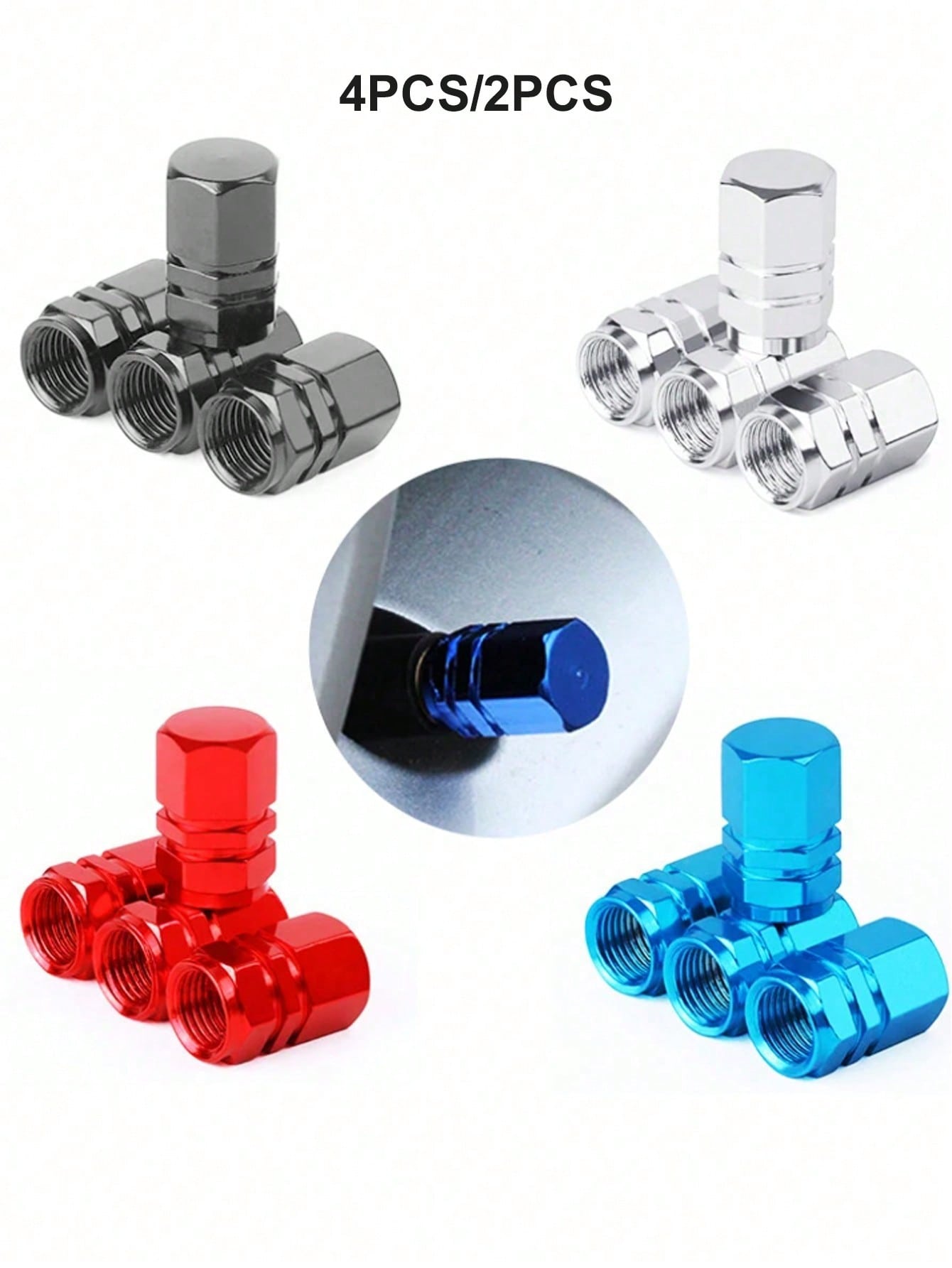 2pcs/4pcs Tire Valve Stem Caps, Car Wheel Rim Lights, Tire Valve Stems, Car Tire Valve Stem Caps, 4pcs Glow-In-The-Dark Tire Valve Stem Caps, Luminous Car Wheel Valve Stem Caps, Fluorescent Car Tire V