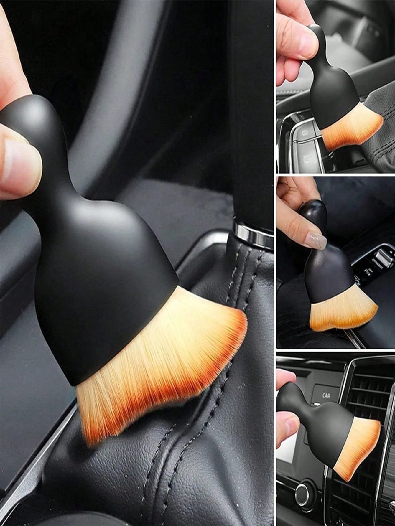 3 Pack Premium Car Detailing Brushes, Ultra Soft Bristles For Scratch-Free Cleaning- Interior Dash & Exterior Dust Removal Tools, Gently Cleans Vents, Grilles, Trim & Wheels