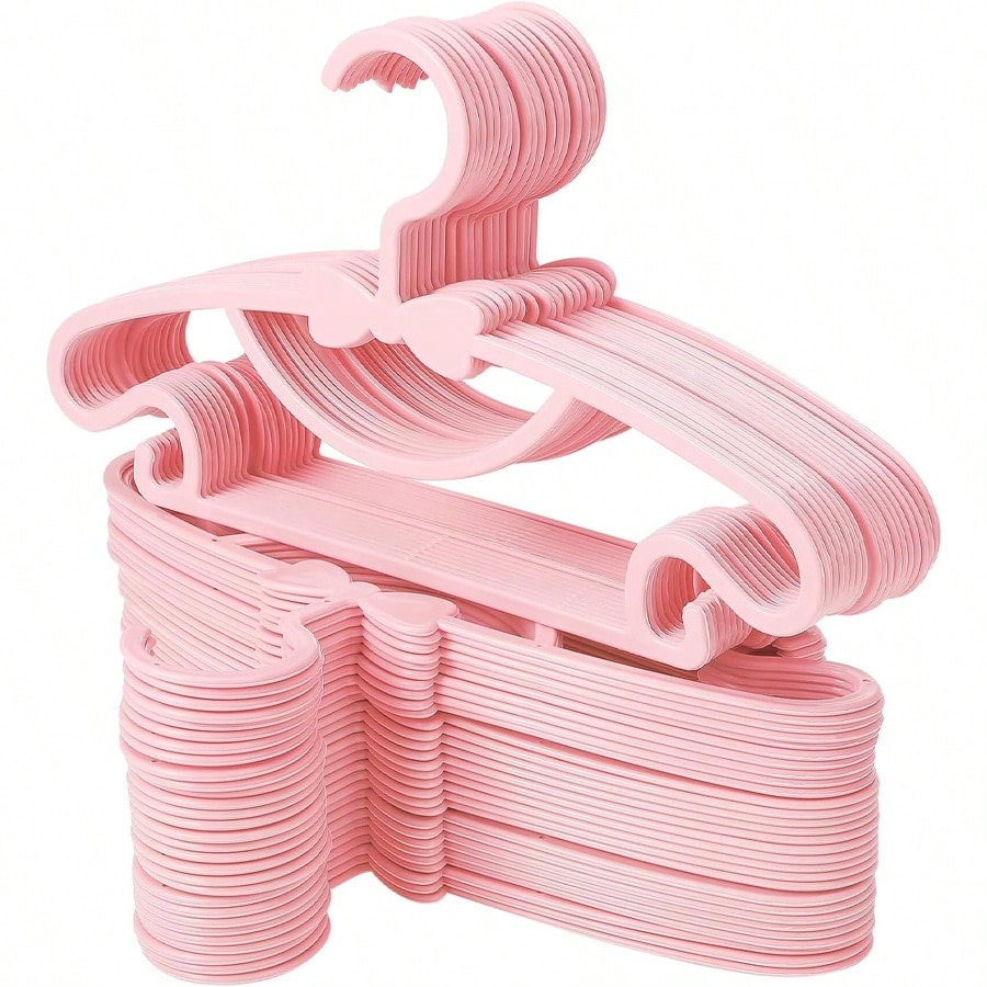 30/20/10pcs Bowknot Baby Hangers Plastic Nursery Wardrobe Hangers Non-Slip Laundry Baby Hangers Suitable For Newborn Toddler Clothing, Ultra-Thin