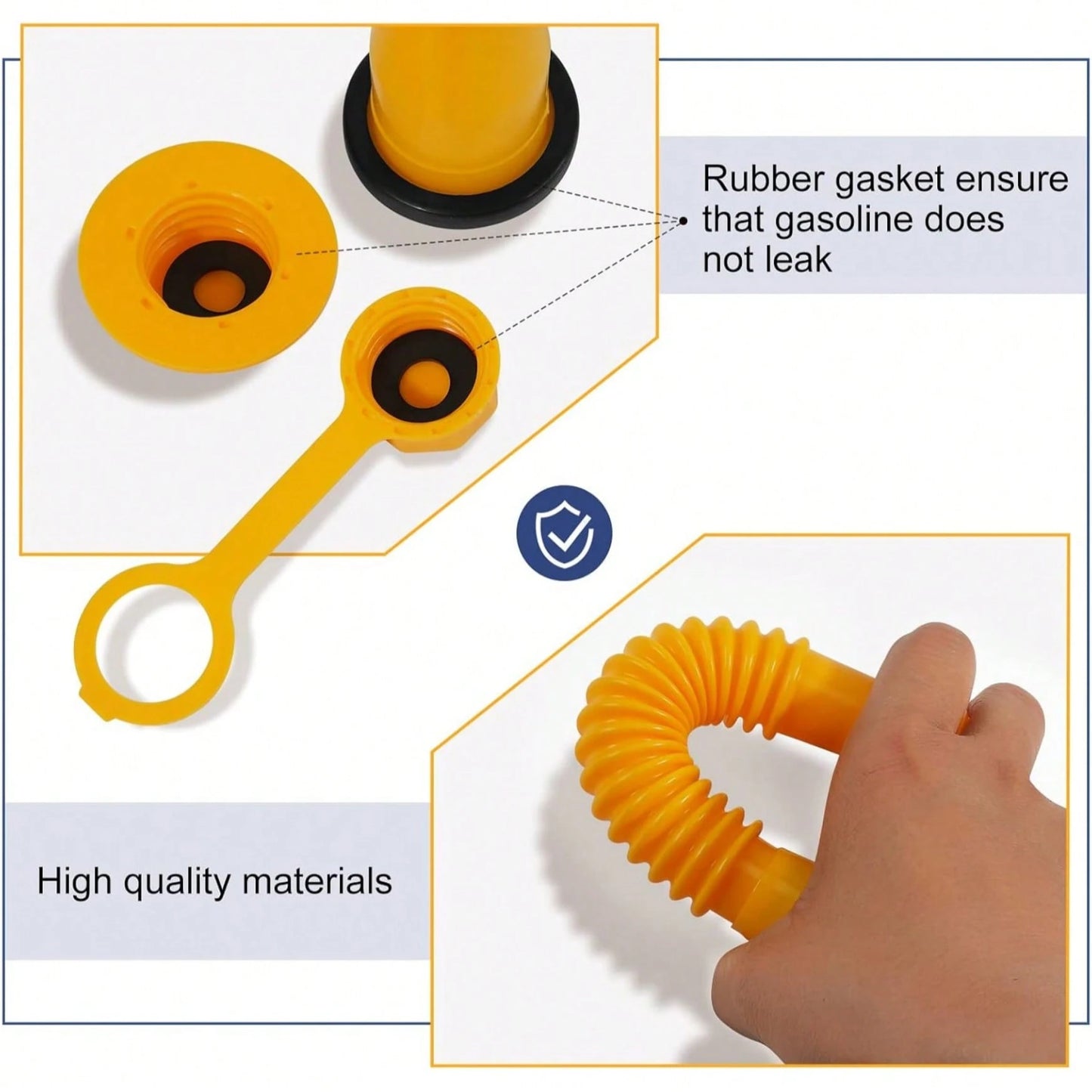 33 Pcs Gas Can Spout Replacement Kit, Gas Can Spout Replacement Fits 5 Gallon Gasoline Cans, With Flexible Nozzles,S Crew Collar Gas Caps For Fuel Transfer Tanks