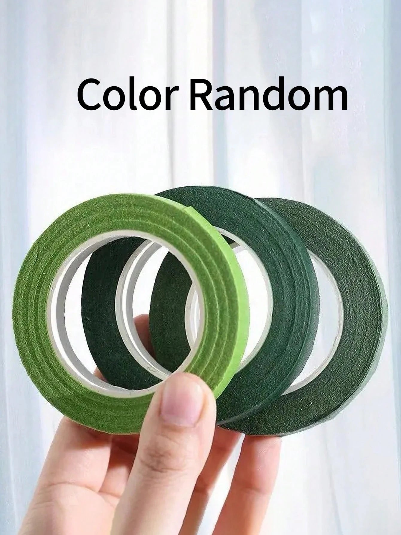 40m 2 Rolls Garden Tape, Green Floral Tape For Valentine's Day Bouquet, Flower Stem Paper Tape, Stamen Wrapping, DIY Handmade Material For Flower Shop, Wedding Supplies, Packaging, Mother's Day, Easte