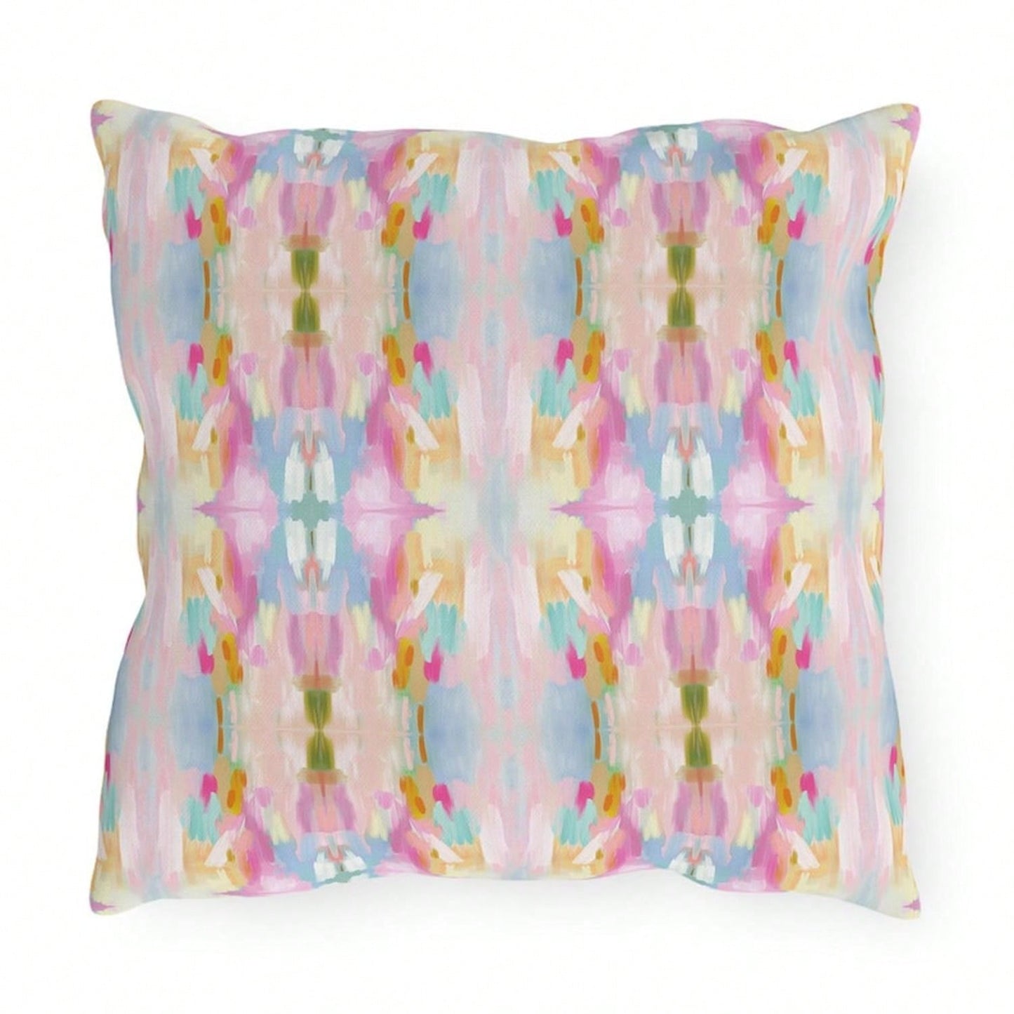 Abstract Art OUTDOOR Pillow Mirrored Patio DE1cor Pink Purple Blue Garden Pillows Balcony Modern Swimming Pool Lumbar Swing Pillows Designer