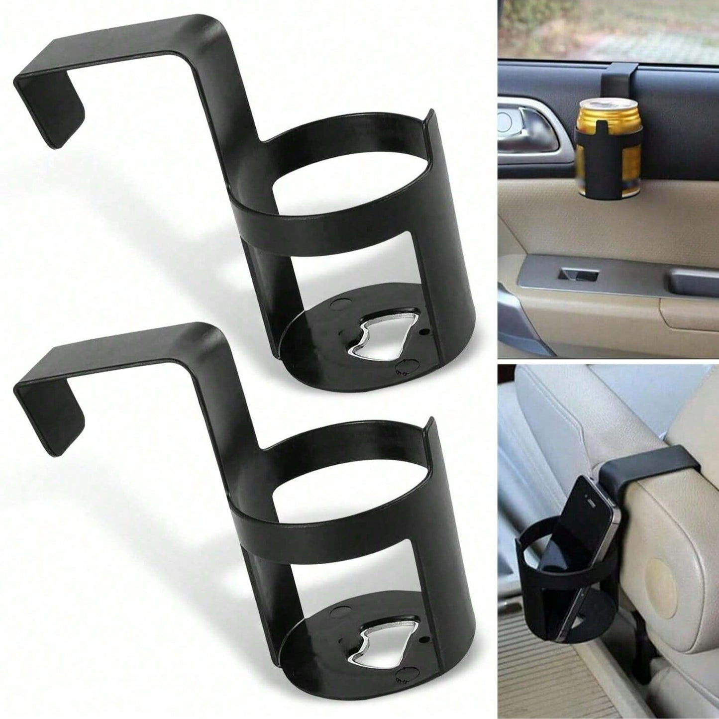 Adjustable Backseat Cup Holder| Car Drink And Bottle Rack| Truck Bottle Holder And Storage Solution| Sturdy Shock-Proof Design, Easy To Install| Space-Saving, Keeps Car Interior Tidy| Universal B