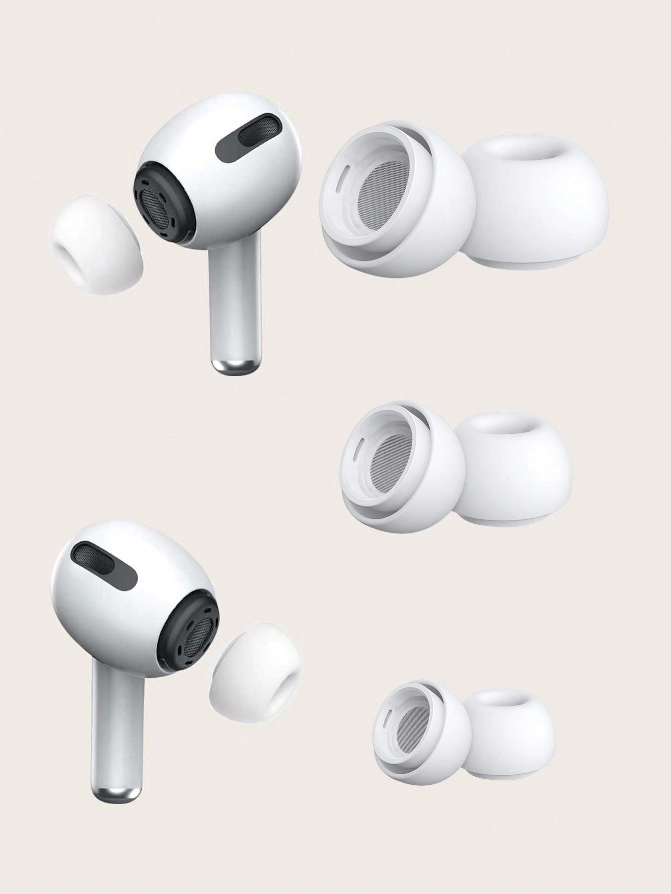 Apple Ear Tips, 3 Sizes, 3 Pairs, Compatible With Airpods Pro