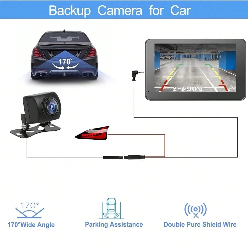 Carplay Screen For Car, 7" HD Portable Car Stereo Touch Screen With Wireless Android Auto, Backup Camera, Car Audio Receivers With Voice Control, Mirror Link, BT, GPS Navigation
