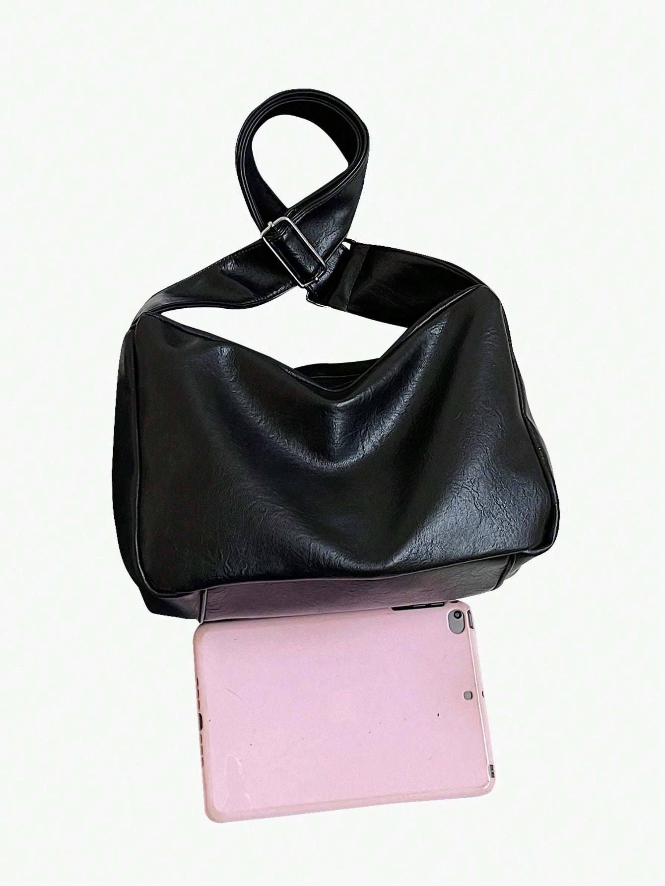Casual Fashion Men's Minimalist Crossbody Bag With Wide Strap, Square Shape, Single Compartment, For Daily Commute And Travel