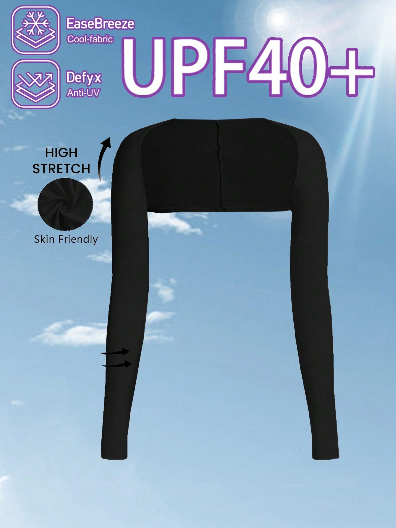 EZwear Plus Size Shawl Top Long Sleeves With Finger Holes, Comfortable And Breathable, UV Protection, Women's Sun Protection Cooling Shrug Fall