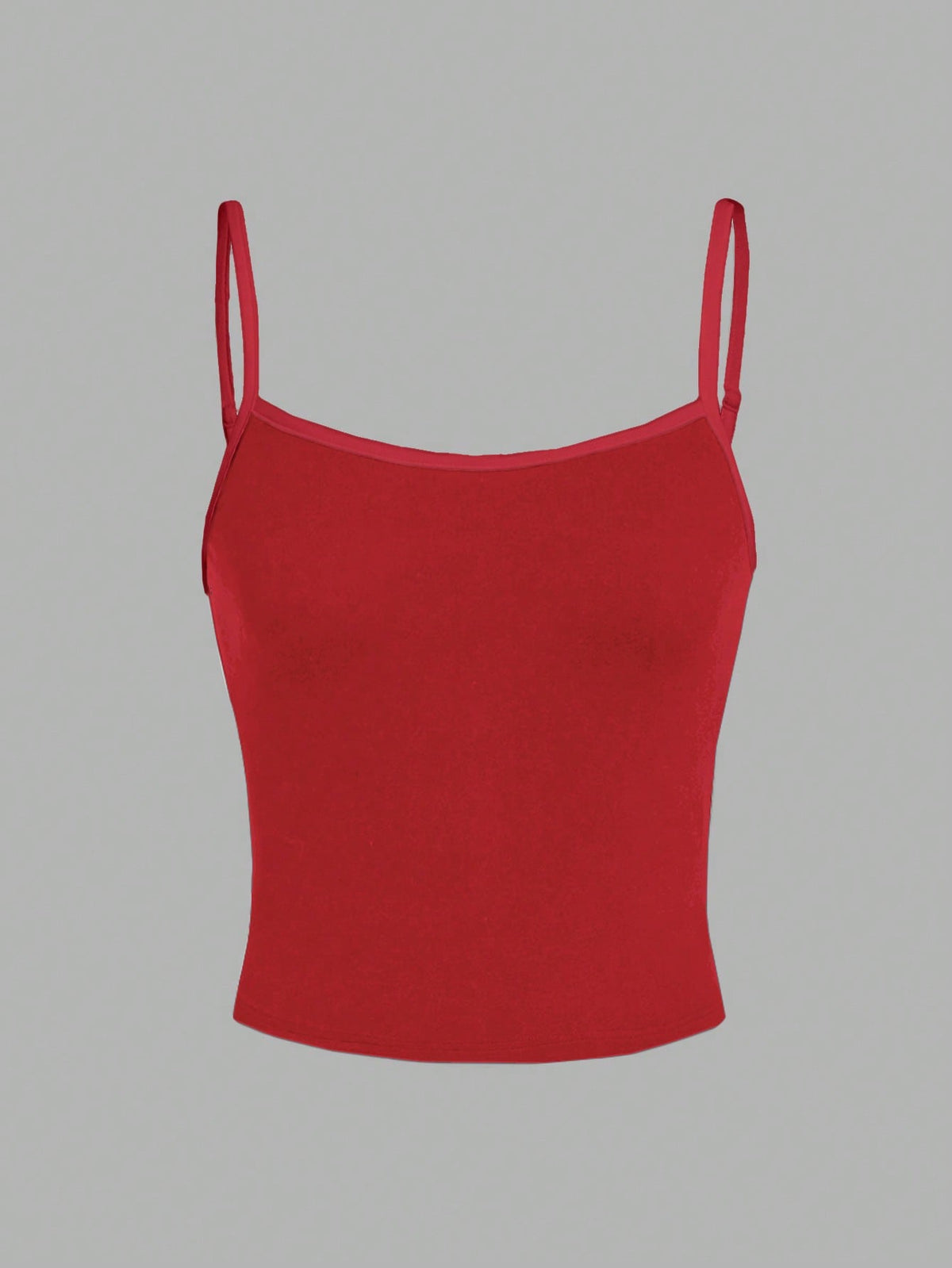 EZwear Women's Red Casual Sexy Spaghetti Strap Form-Fitting Tank Top, Suitable For Summer Back To School