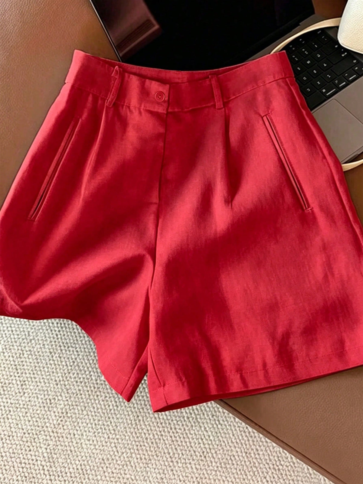 Franclia White Wide Leg Shorts Women Summer High Waist Slimming Casual Pants Suit Shorts