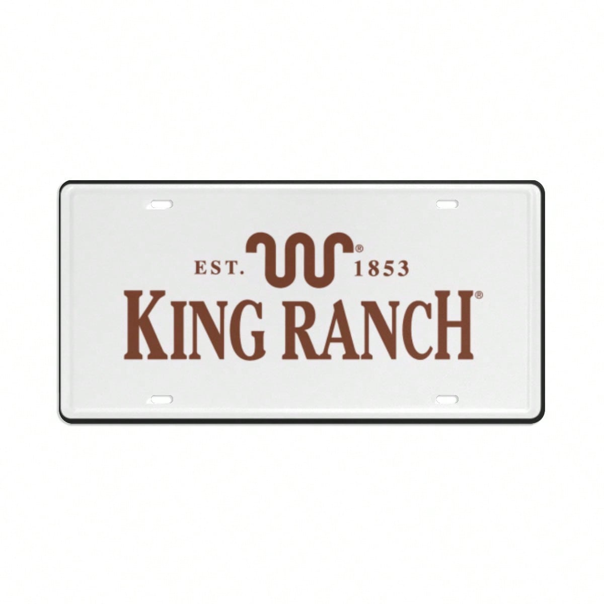 King Ranch License Plate Cover, Aluminum 12x6 Inch Classic Western Car Plate