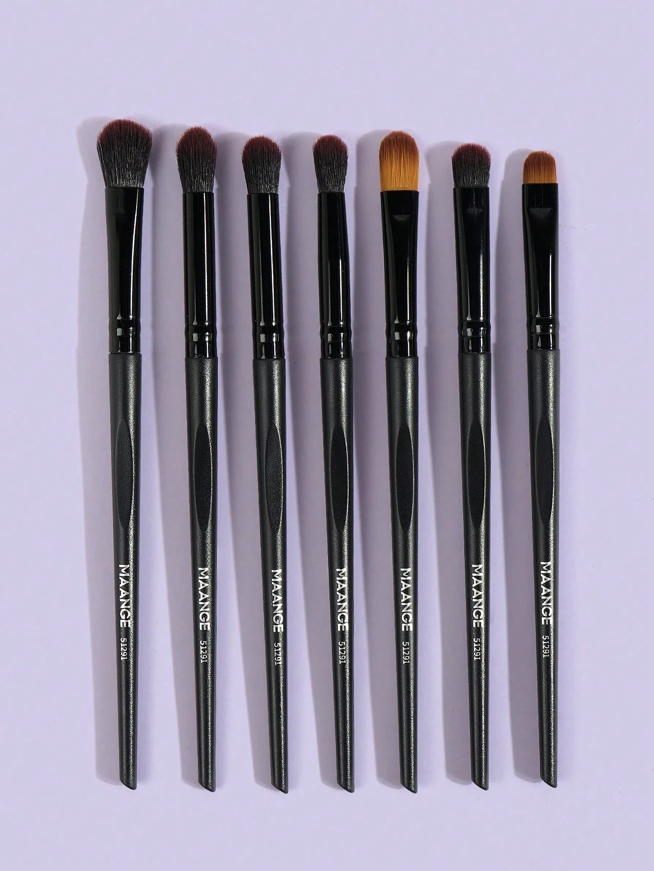 MAANGE 5pcs Professional Eye Makeup Brush Set, Including Eyeshadow Brush, Eyebrow Brush, Blending Brush, Eyeliner Brush, Portable, Ideal For Travel. Also A Great Gift For Women And Girls.