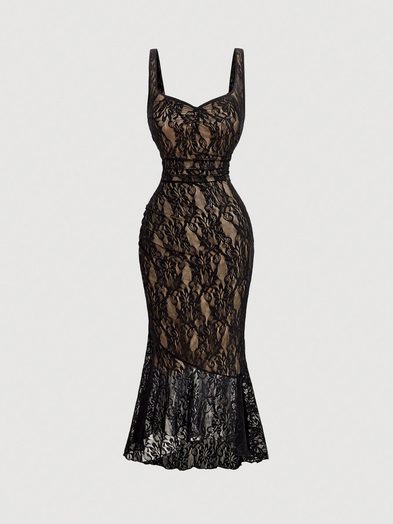 MOD Women's Elegant Sexy Lace Mermaid Midi Dress