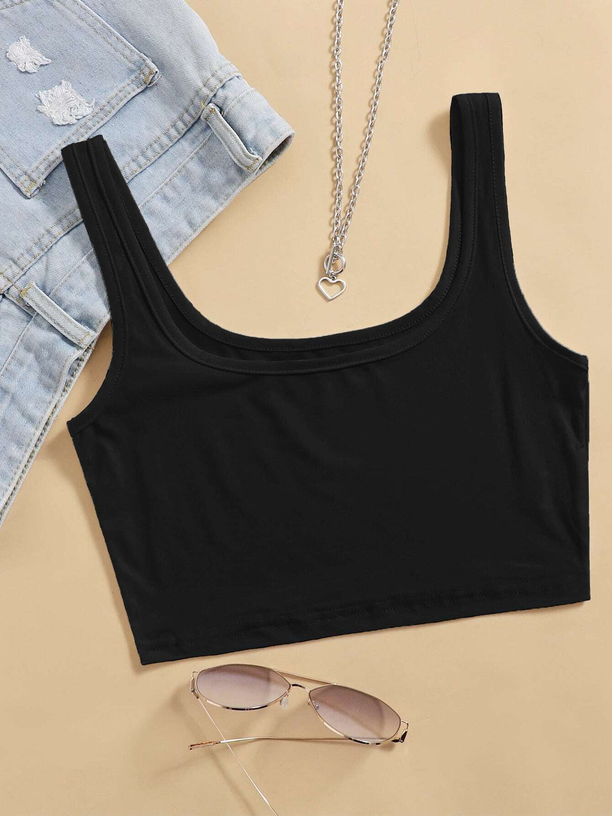 Unity Solid Crop Tank Top