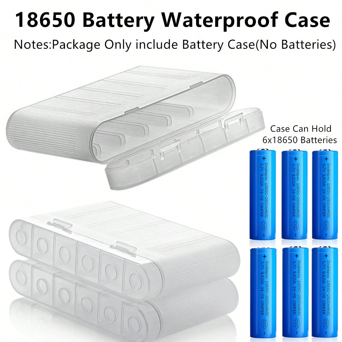 Waterproof 18650 Battery Case, 18650 Battery Storage Box, 18650 Battery Carrying Case, 18650 Battery Portable Storage Box, ABS Material, More Durable And Sturdy