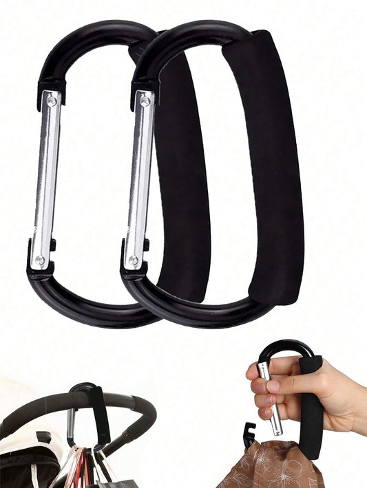 1/2/4pcs Baby Stroller Hooks, Suitable For Hanging Bags And Shopping Bags, Large Baby Stroller Accessories, Multifunctional Baby Stroller Hanging Organizer, Applicable For Travel Car Seat, Large Baby