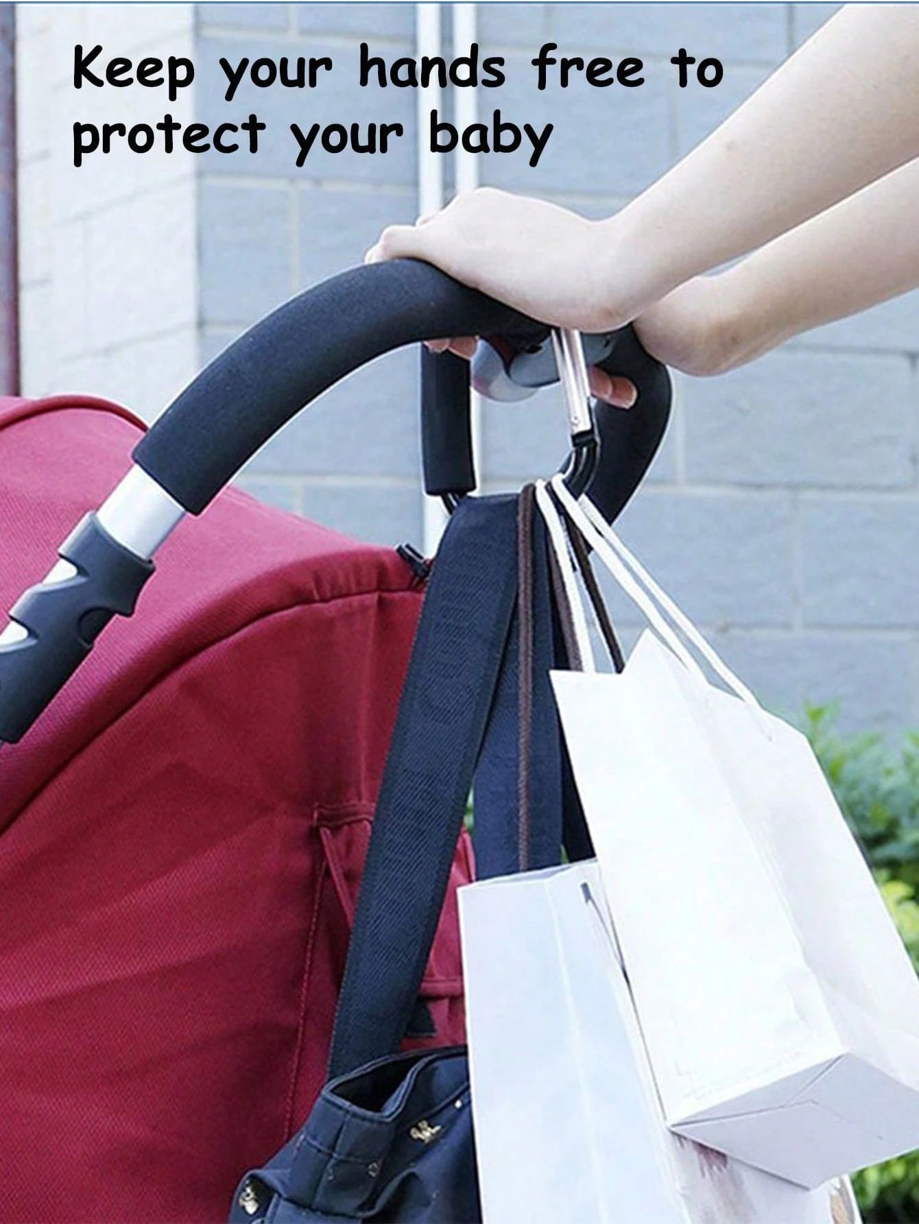 1/2/4pcs Baby Stroller Hooks, Suitable For Hanging Bags And Shopping Bags, Large Baby Stroller Accessories, Multifunctional Baby Stroller Hanging Organizer, Applicable For Travel Car Seat, Large Baby