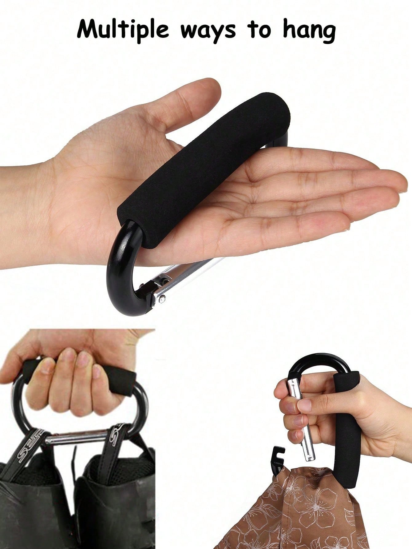 1/2/4pcs Baby Stroller Hooks, Suitable For Hanging Bags And Shopping Bags, Large Baby Stroller Accessories, Multifunctional Baby Stroller Hanging Organizer, Applicable For Travel Car Seat, Large Baby