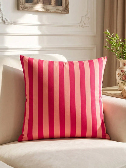 1/2/4pcs Striped Pillowcases, Cushion Covers, Bedding, Comfortable Easy-To-Care Pillowcases, Hair And Skin Care Pillowcases, Living Room Sofa Room Decor Pillowcases, Single-Sided Printed Design, No Pi