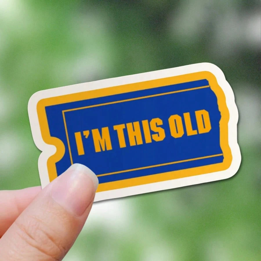 1/2/5 Pcs I'm This Old Sticker, Premium Die Cut Vinyl Sticker, FREE Waterproof, Vintage, Retro, Suitable For Cars, Windows, Laptops, Trucks, Water Bottles