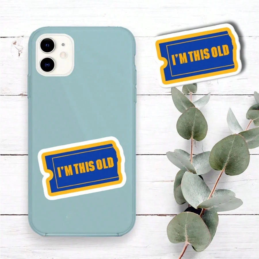 1/2/5 Pcs I'm This Old Sticker, Premium Die Cut Vinyl Sticker, FREE Waterproof, Vintage, Retro, Suitable For Cars, Windows, Laptops, Trucks, Water Bottles