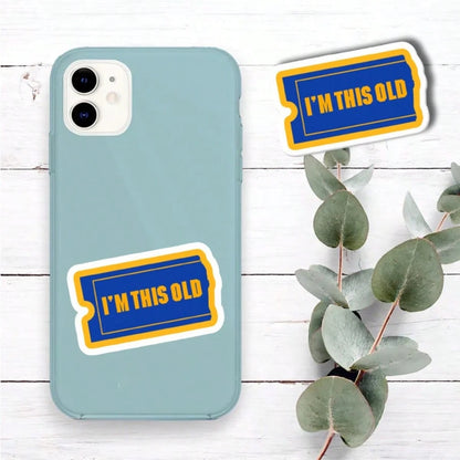 1/2/5 Pcs I'm This Old Sticker, Premium Die Cut Vinyl Sticker, FREE Waterproof, Vintage, Retro, Suitable For Cars, Windows, Laptops, Trucks, Water Bottles