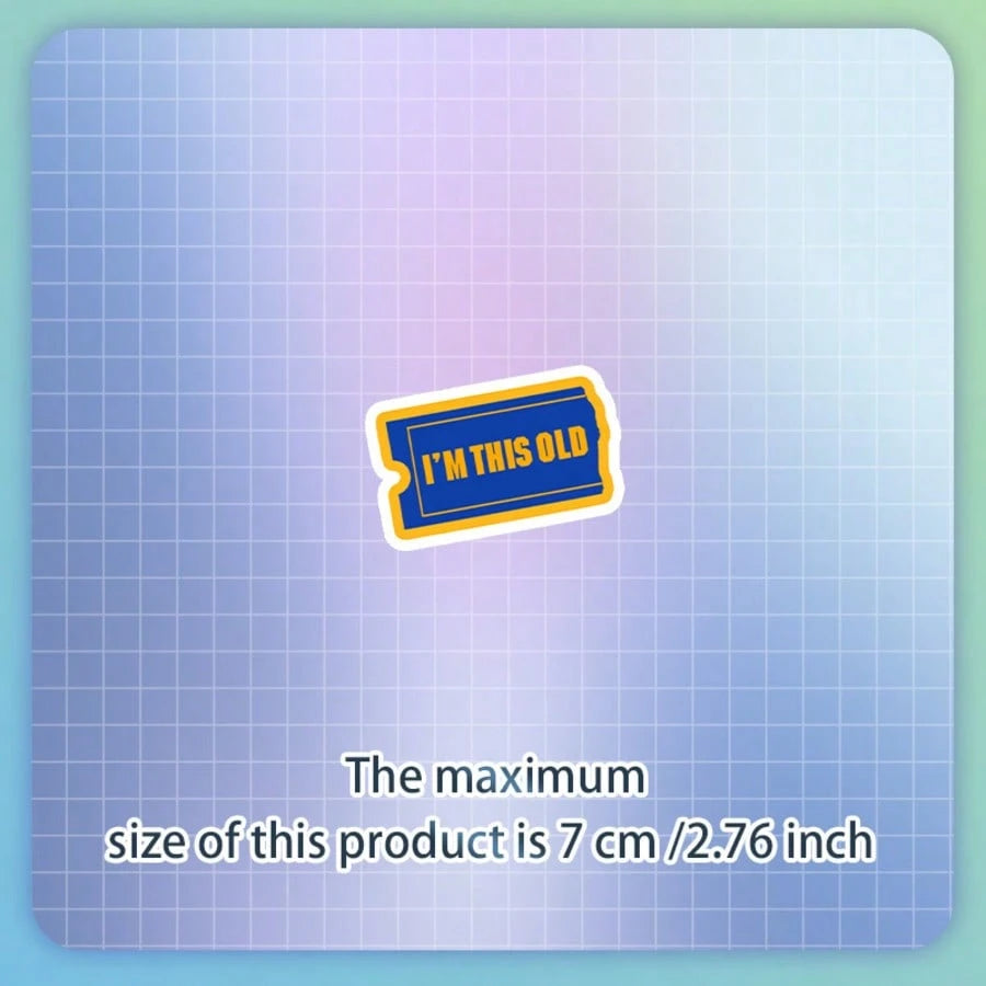 1/2/5 Pcs I'm This Old Sticker, Premium Die Cut Vinyl Sticker, FREE Waterproof, Vintage, Retro, Suitable For Cars, Windows, Laptops, Trucks, Water Bottles