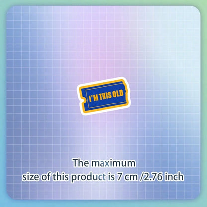 1/2/5 Pcs I'm This Old Sticker, Premium Die Cut Vinyl Sticker, FREE Waterproof, Vintage, Retro, Suitable For Cars, Windows, Laptops, Trucks, Water Bottles