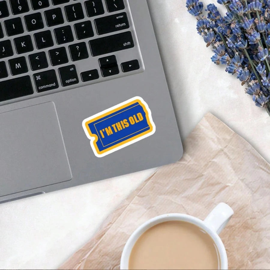 1/2/5 Pcs I'm This Old Sticker, Premium Die Cut Vinyl Sticker, FREE Waterproof, Vintage, Retro, Suitable For Cars, Windows, Laptops, Trucks, Water Bottles