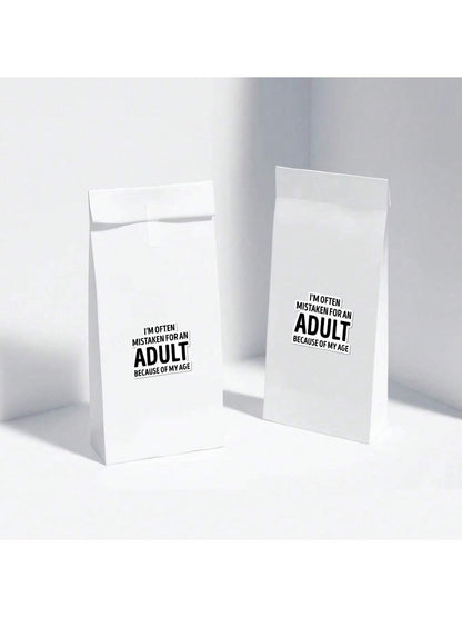 1/2/5pcs I'm Often Mistaken For An Adult BECAUSE OF MY AGE Vinyl Sticker| Funny Sarcastic Die Cut Sticker For Laptops, Cars & Water Bottles| Emotional Support & Mental Health Awareness Decal| Great