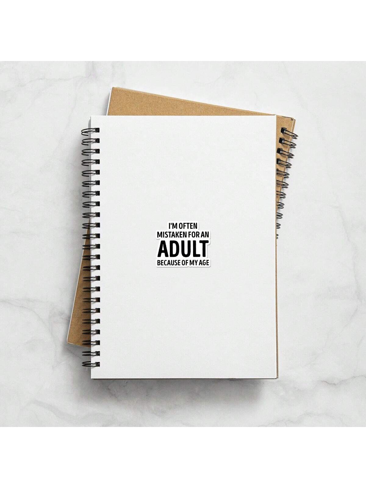 1/2/5pcs I'm Often Mistaken For An Adult BECAUSE OF MY AGE Vinyl Sticker| Funny Sarcastic Die Cut Sticker For Laptops, Cars & Water Bottles| Emotional Support & Mental Health Awareness Decal| Great