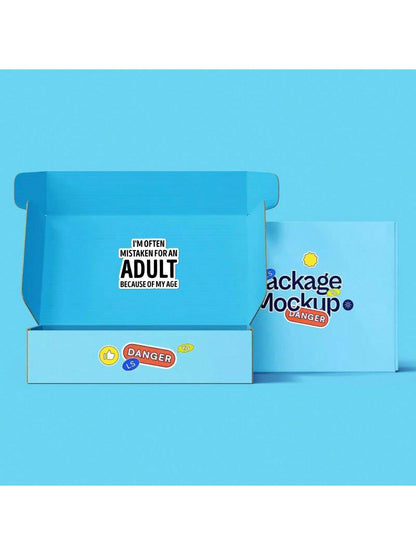1/2/5pcs I'm Often Mistaken For An Adult BECAUSE OF MY AGE Vinyl Sticker| Funny Sarcastic Die Cut Sticker For Laptops, Cars & Water Bottles| Emotional Support & Mental Health Awareness Decal| Great