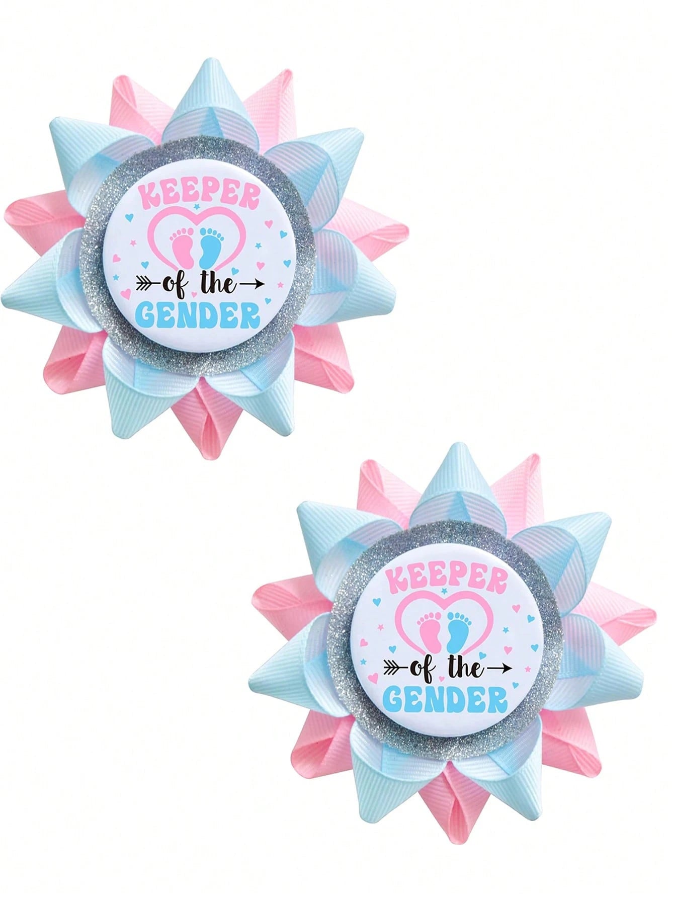 1/2 Gender Reveal Party Pins, Boy Or Girl Gender Reveal Party Brooch, Suitable For Baby Shower