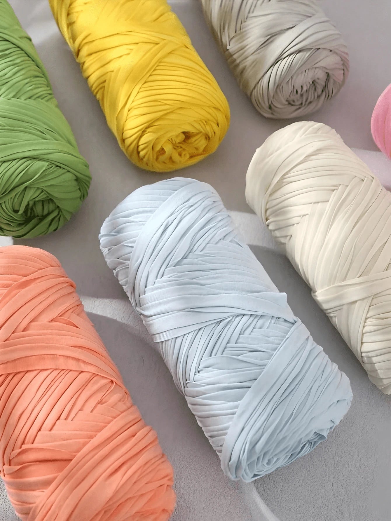 1/2pcs (200g/400g), 200g High-Quality Elastic Yarn, Suitable For Hand-Knitting Bags, Baskets, Carpets, Shoes, Various Home Decor And DIY Crafts, Multiple Colors To Choose From