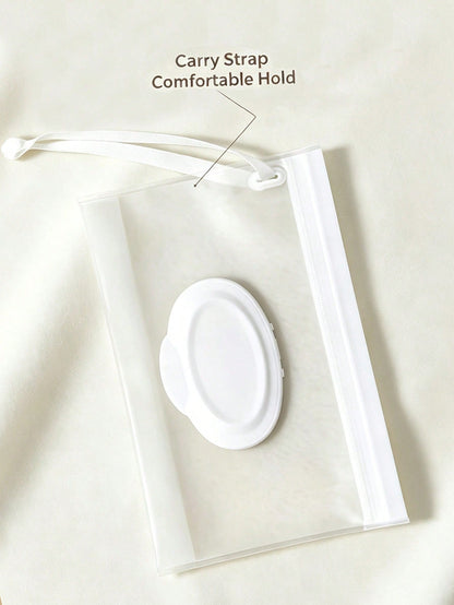 1/2pcs Portable Wet Wipes Bag, Resealable Refillable Wet Wipe Travel Pouch, Baby Hand & Mouth Tissues Storage Box
