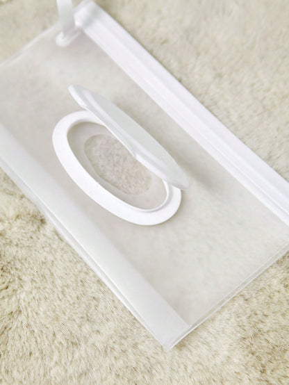 1/2pcs Portable Wet Wipes Bag, Resealable Refillable Wet Wipe Travel Pouch, Baby Hand & Mouth Tissues Storage Box