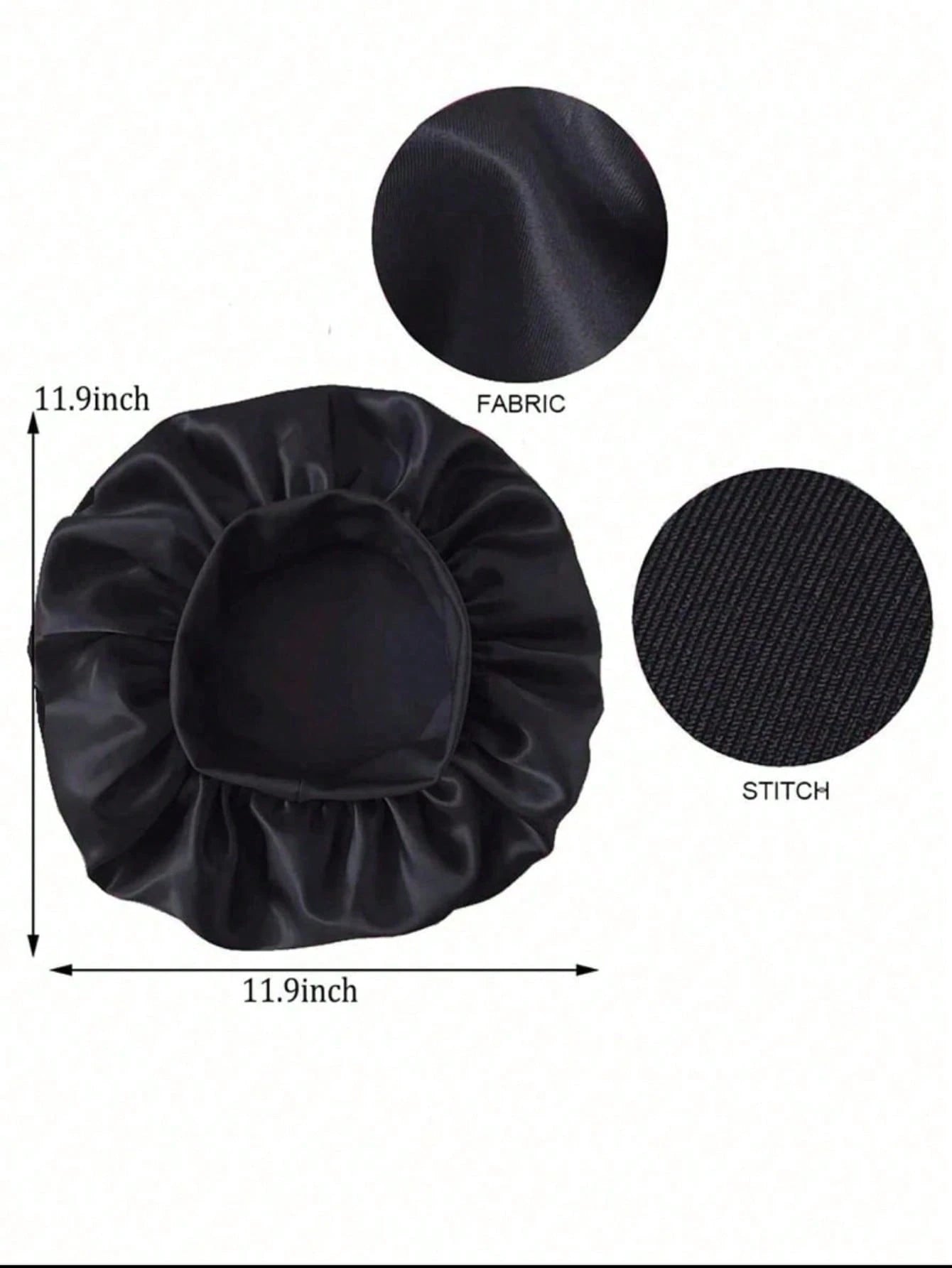 1/2pcs Silk Bonnet For Sleeping, Satin Hair Bonnets, Soft Elastic Band Silk Sleep Cap, Silk Hair Wrap For Curly Hair (Black Gold)