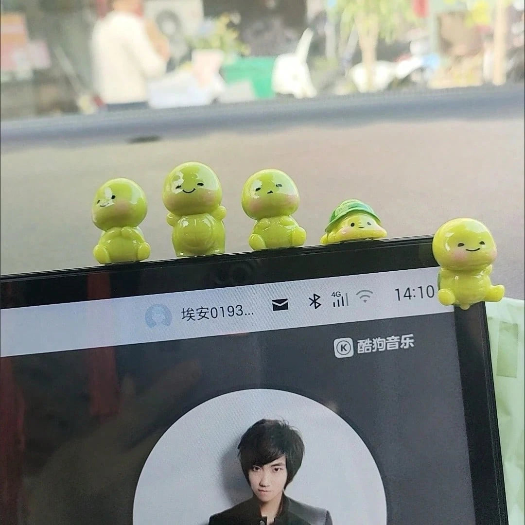 1/3/5pcs Mini Cute Turtle Car Decor, Adorable Car Ornament For Dashboard, Rearview Mirror, Computer Monitor, Desktop, Ideal Gift For Friends And Family, Comes With Adhesive (No Trace)
