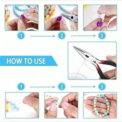 1/3/8pcs Jewelry Making Tools, Jewelry Pliers, Jump Ring Opener, Awl, Ruler, Ring Mandrel, Tweezers, For Jewelry Repair And Jewelry Making, Optional
