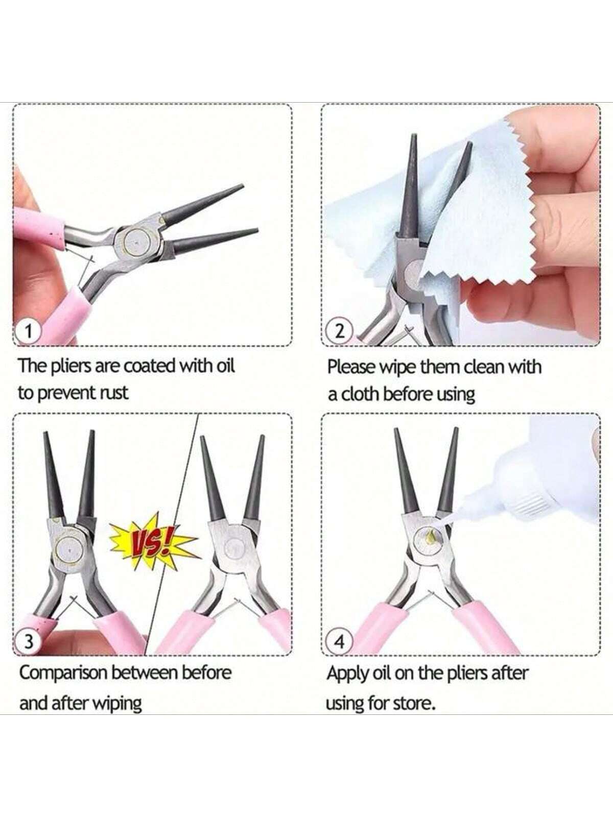 1/3 Pcs Jewelry Making Pliers Set- Needle, Chain And Round Nose Pliers, With Wire Cutter- Perfect For DIY Crafts, Beading And Repair, Gift Ideas