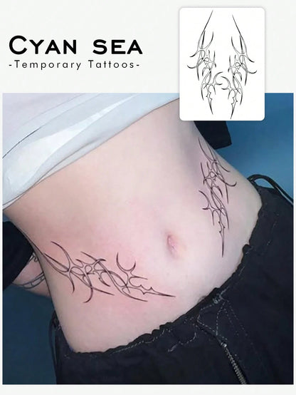 1-3pcs Waterproof, Sweat-Proof, Non-Reflective Temporary Tattoo Stickers, Personalized Totem Tattoo Designs, Suitable For Daily Use