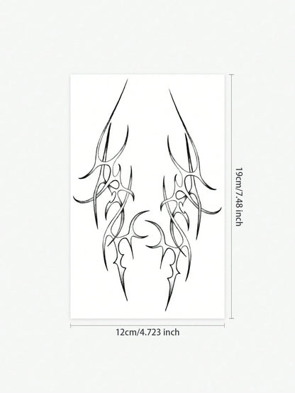 1-3pcs Waterproof, Sweat-Proof, Non-Reflective Temporary Tattoo Stickers, Personalized Totem Tattoo Designs, Suitable For Daily Use