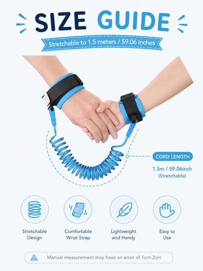 1.5M Children Anti-Lost Wrist Link Tether Strap, Random Color