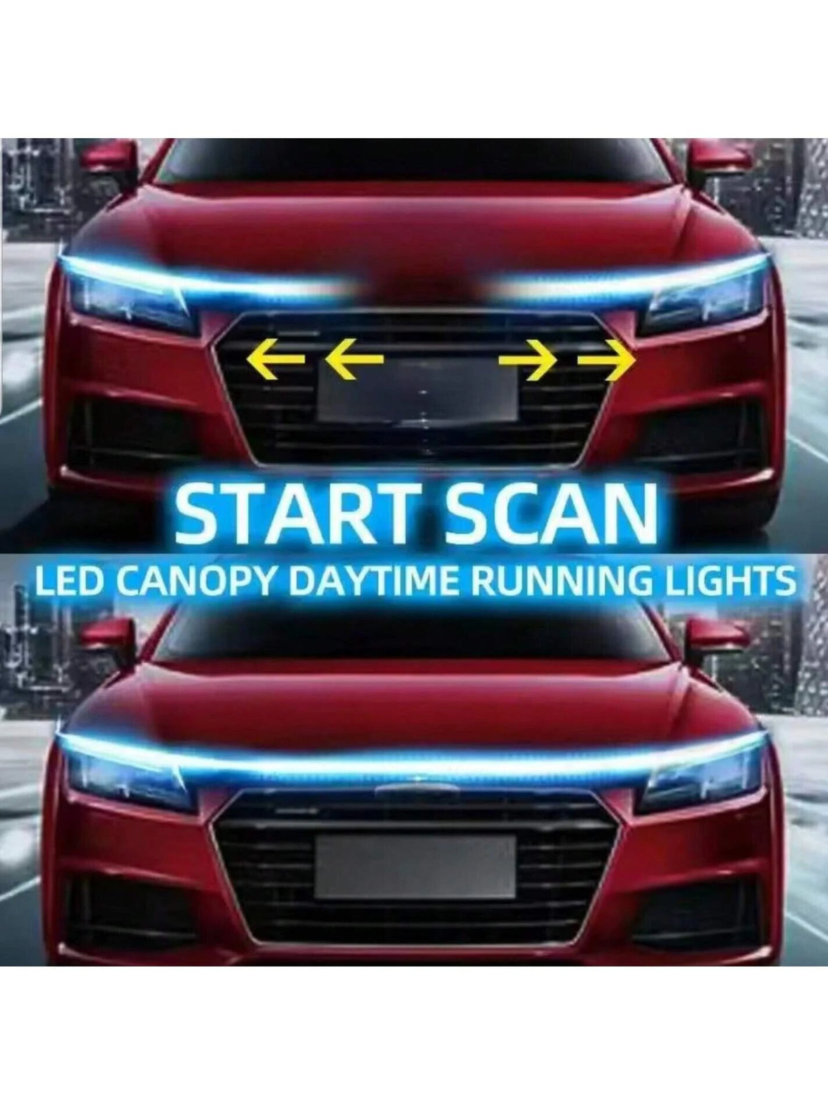 1.5M Flexible LED Hood Light, Car Hood Light Strip, Universal 12V Car Hood Light Strip, Flexible LED, Suitable For Cars, SUV, Trucks