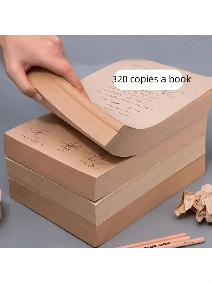 1 Book With 320 Wood Pulp Sketch Papers, Multipurpose Papers Suitable For Note-Taking, Calculation, Sketching, Painting, Eye-Protecting Sketch Papers For School Life In Autumn